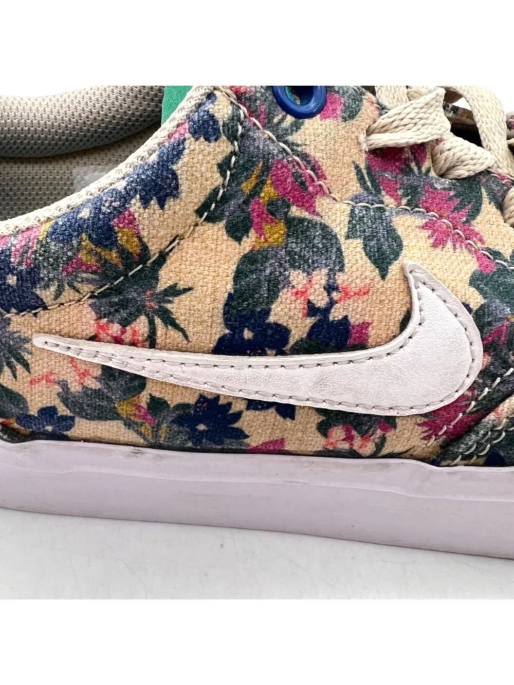 Nike SB Charge Floral Print Canvas Sneakers Womens Shoes 6.5Y Solarsoft Insole - Picture 9 of 12